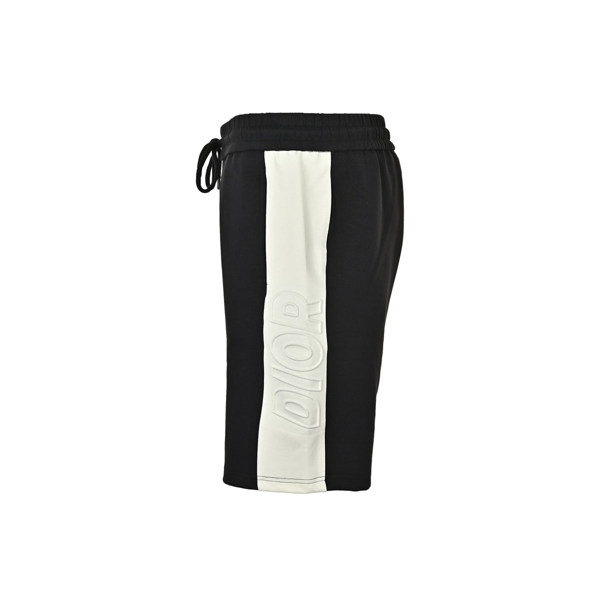 Dior shorts with contrasting color stitching and embossed logo on the side