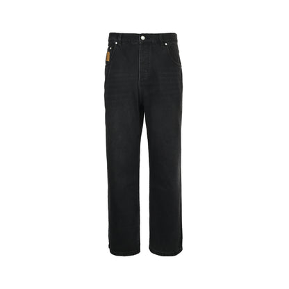Louis Vuitton 25Fw embroidered logo jeans
