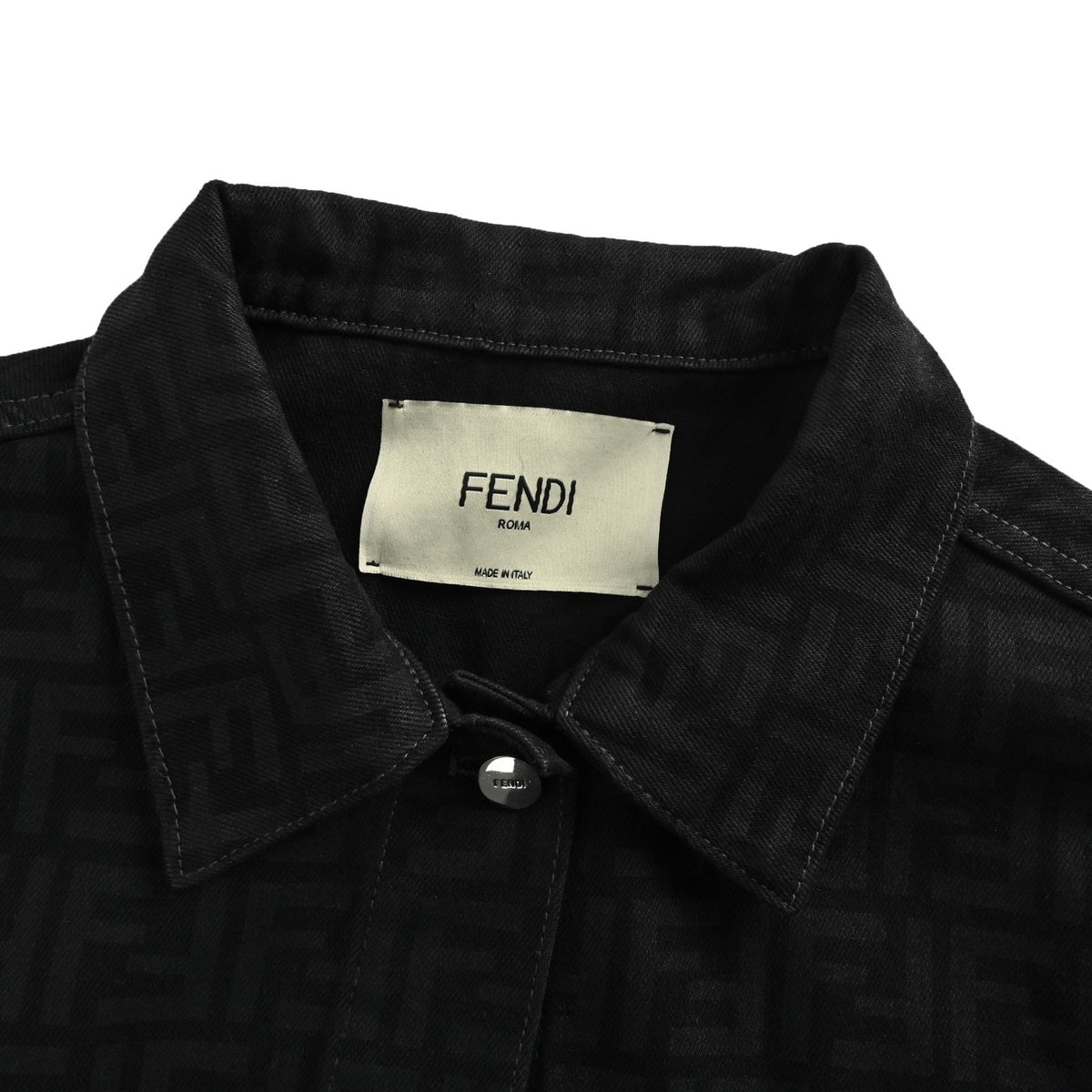 Fendi all-over printed FF suit denim jacket
