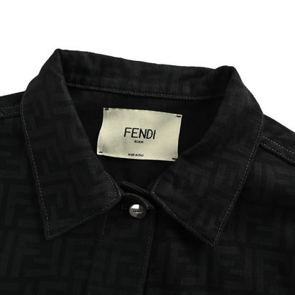 Fendi all-over printed FF suit denim jacket