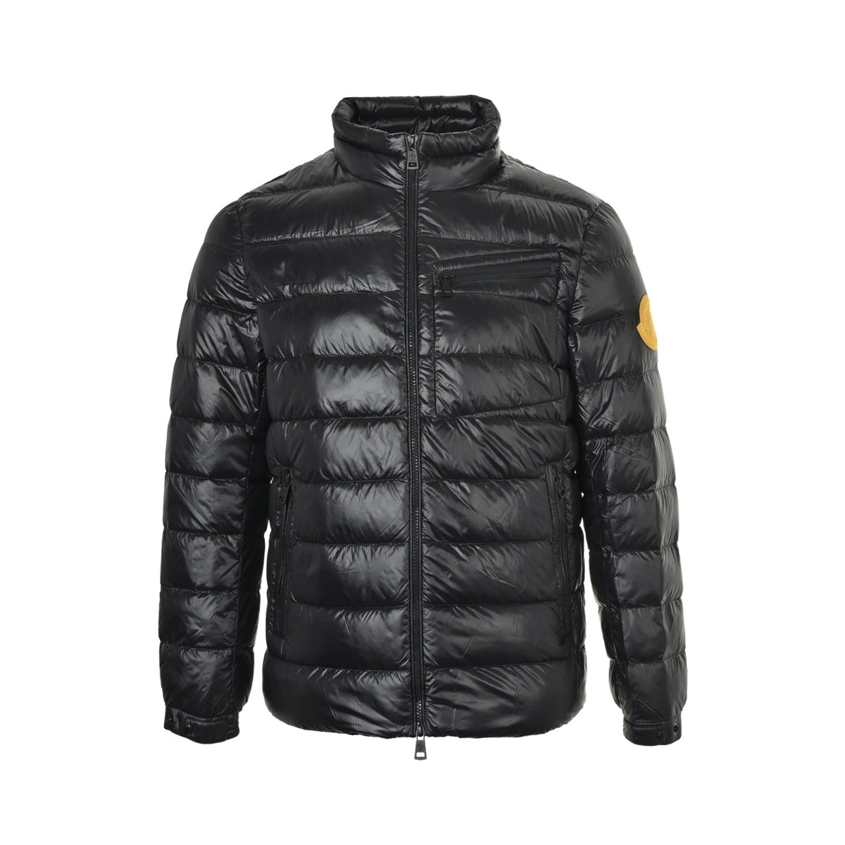 Moncler/Mask 25Fw chest diagonal zipper limited yellow label down jacket