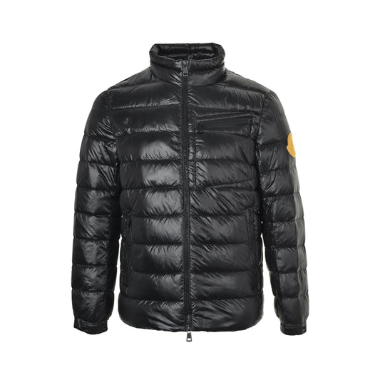 Moncler/Mask 25Fw chest diagonal zipper limited yellow label down jacket