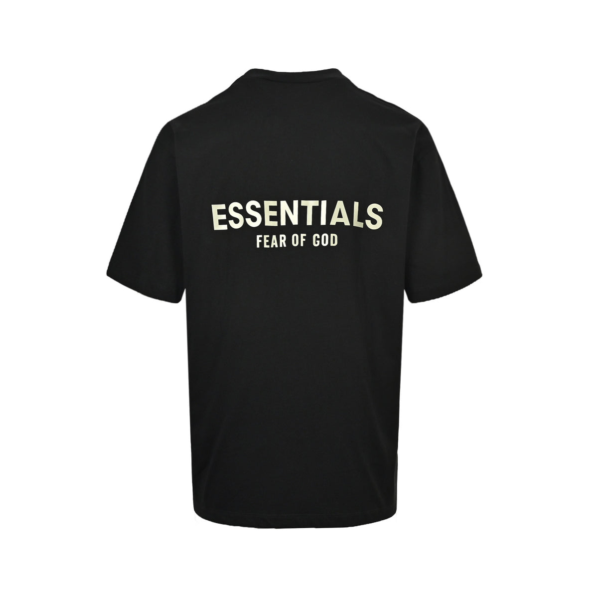 Fog ESSENTIALS silicone small label and offset printed short sleeves on the back