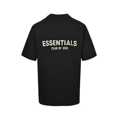 Fog ESSENTIALS silicone small label and offset printed short sleeves on the back