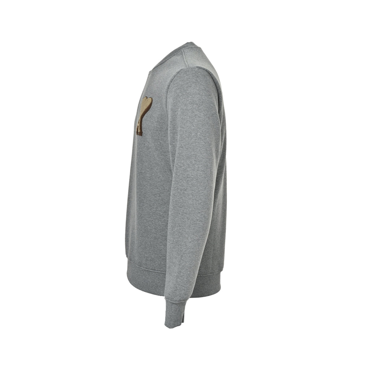 Ami towel embroidered love velvet crew neck sweatshirt
