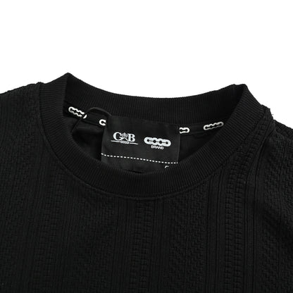 Good Brand 25Fw patchwork sequined knitted long-sleeved T-shirt