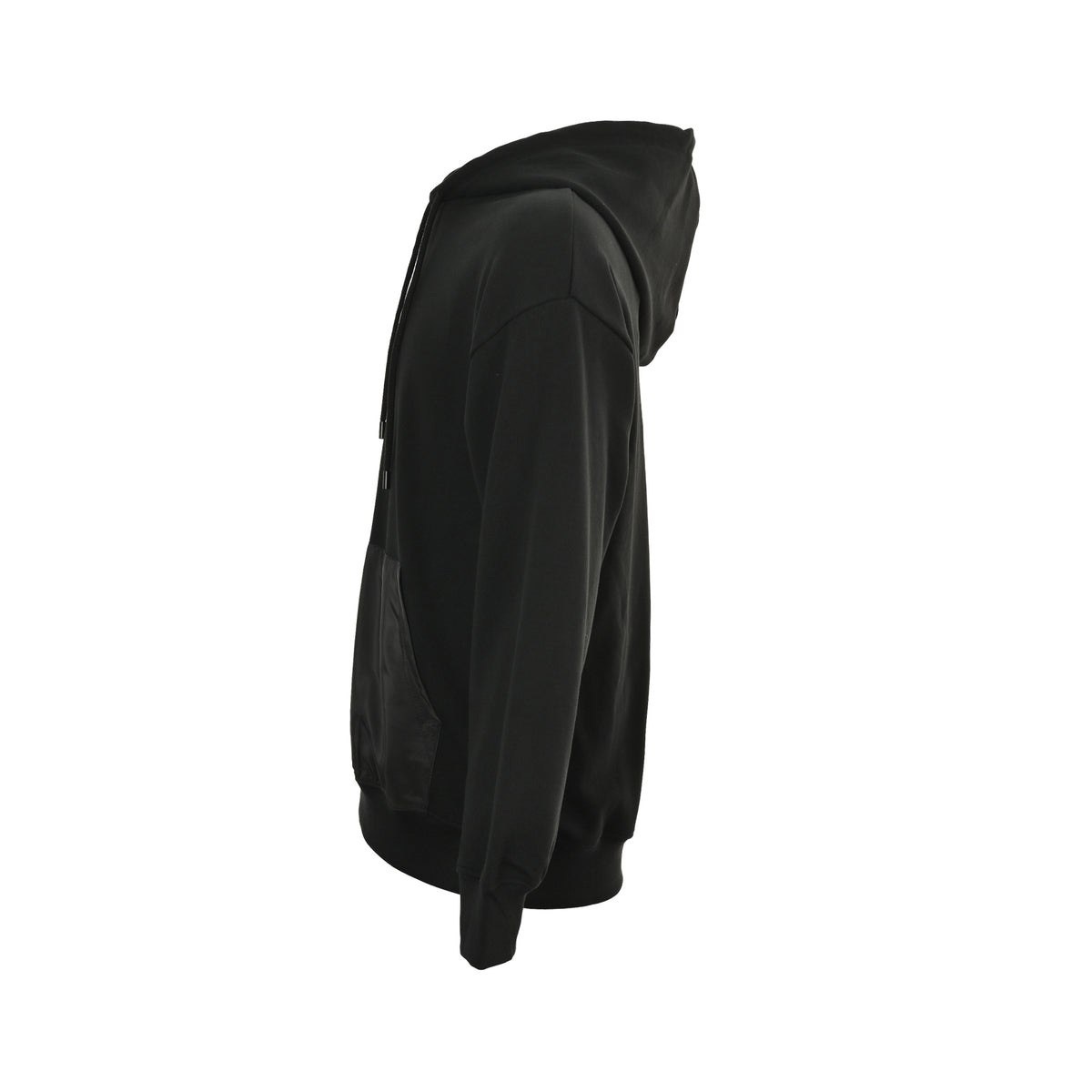 Prada 25Fw collar triangle logo nylon pocket hooded sweatshirt
