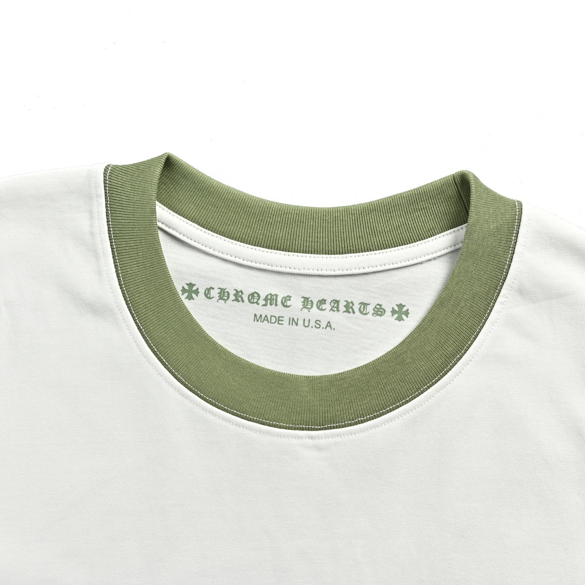 Chrome Hearts/Chrome Heart Contrast Color Splicing Short Sleeves