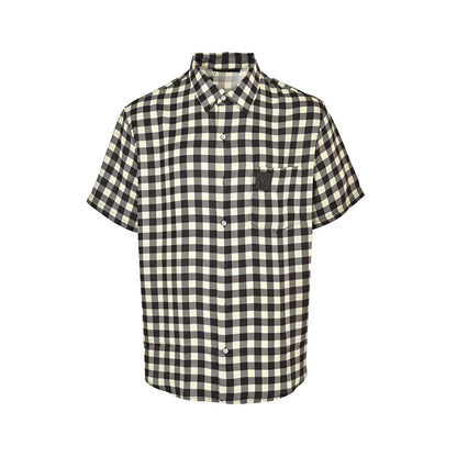 Louis Vuitton pocket logo checkerboard short-sleeved shirt