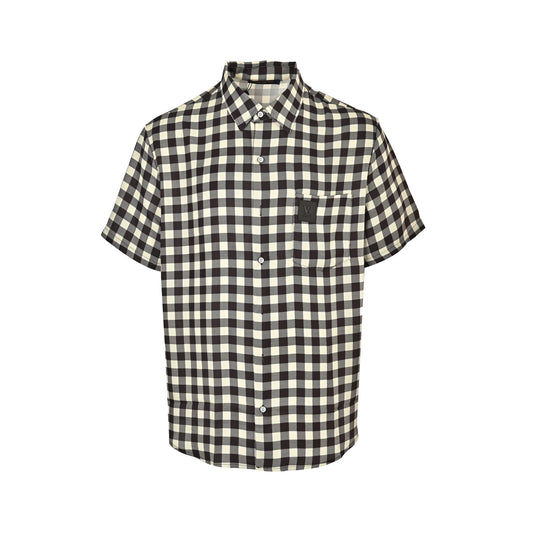 Louis Vuitton pocket logo checkerboard short-sleeved shirt