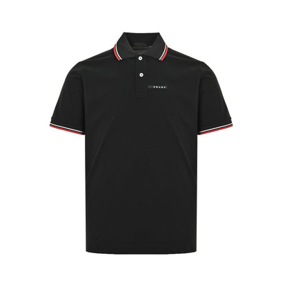 Prada silicone trim Polo short sleeves
