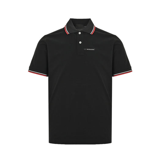 Prada silicone trim Polo short sleeves