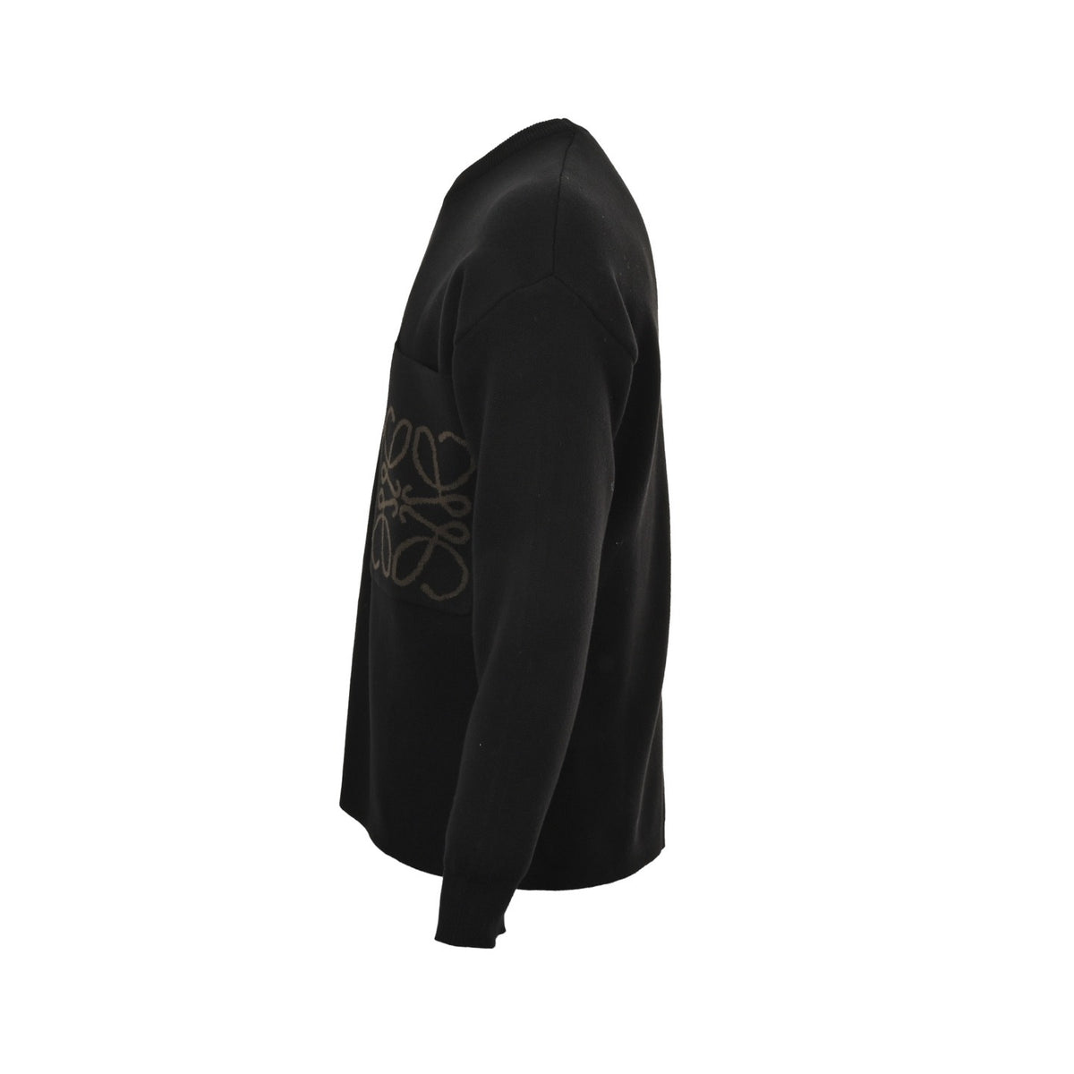 Loewe/Loewei pocket logo jacquard crew neck sweater