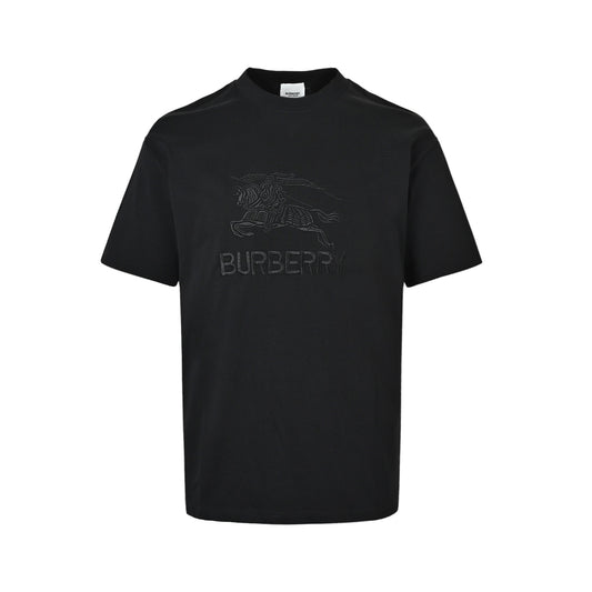 Burberry round neck short sleeves with war horse logo embroidery on the chest
