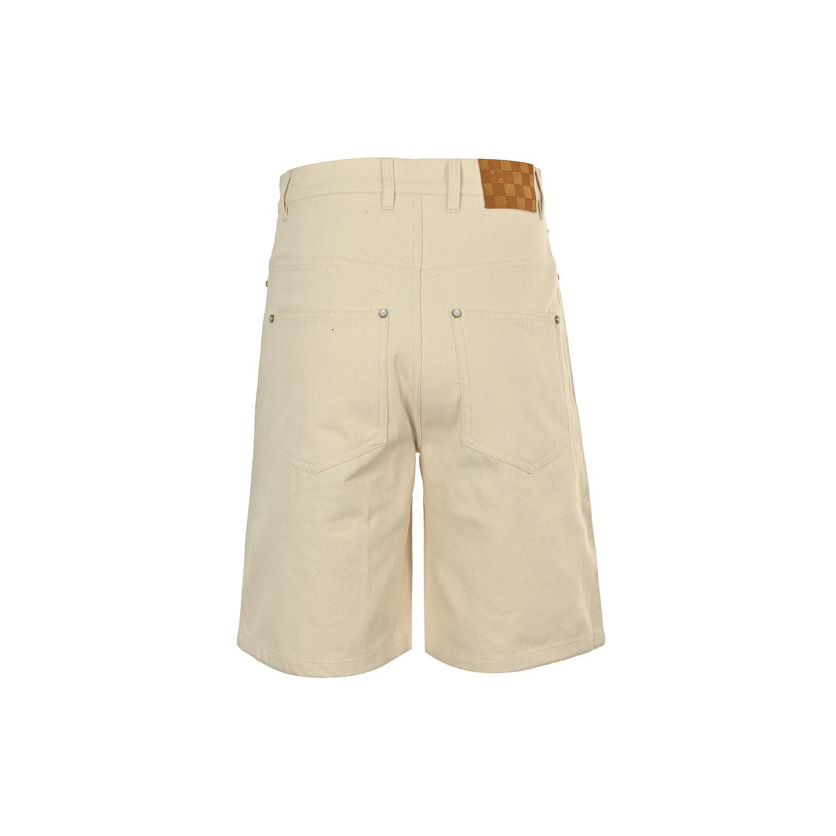 Louis Vuitton 25ss pocket leather label denim shorts