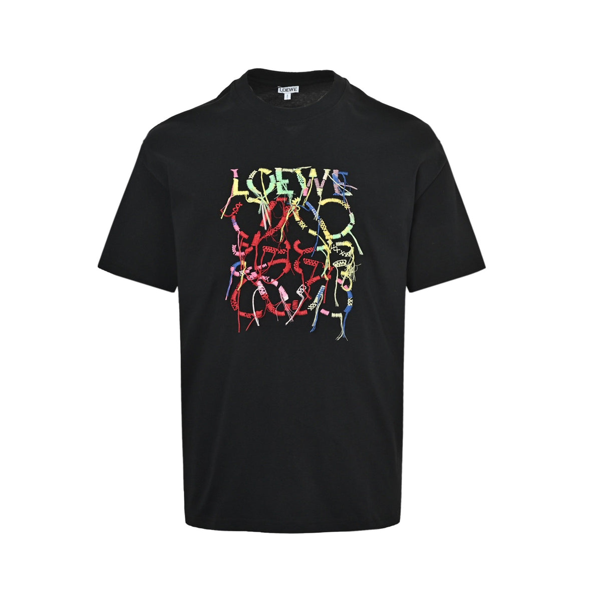 Loewe/Luo Yiwei tassel logo embroidered short sleeves