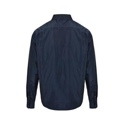 Prada pocket tag back triangle logo shirt