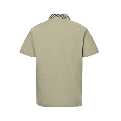 Burberry 25ss plaid collar Polo short sleeves