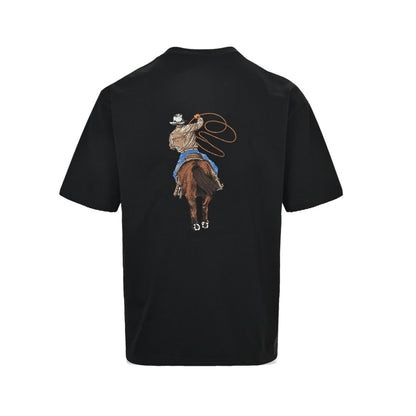 Louis Vuitton Western denim heavy embroidered short sleeves