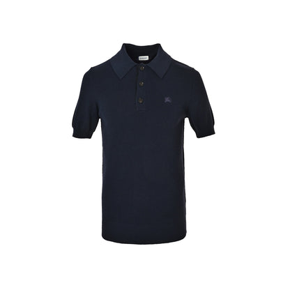 Burberry 26ss war horse logo embroidered knitted Polo short sleeves