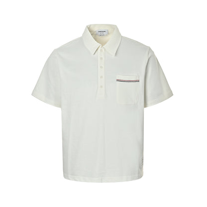 Thom Browne/Thom Brown Web Pocket Polo Short Sleeve