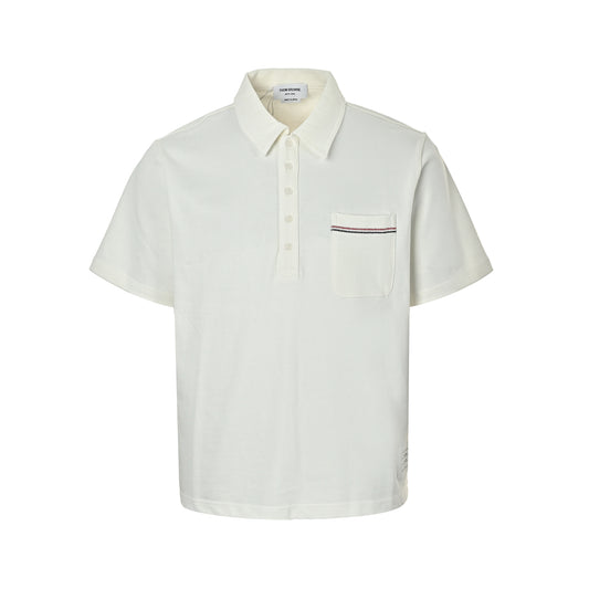 Thom Browne/Thom Brown Web Pocket Polo Short Sleeve