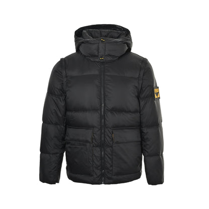 Fendi silicone Velcro arm detachable sleeve hooded down jacket