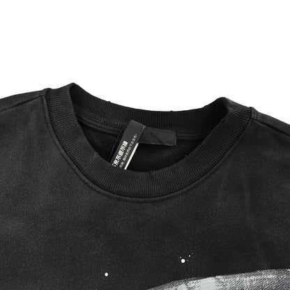 Prada hand-painted lettering round neck sweatshirt