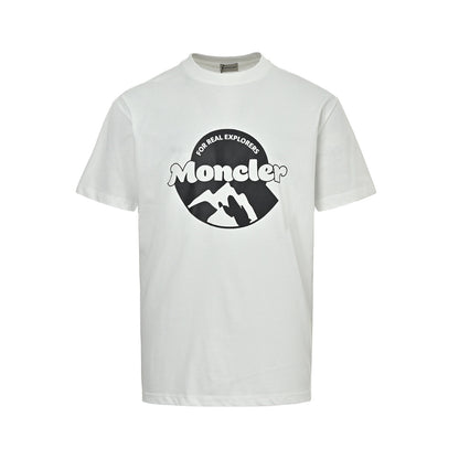 Moncler/Mask 26ss Explorer Mountain Logo Print Short Sleeve