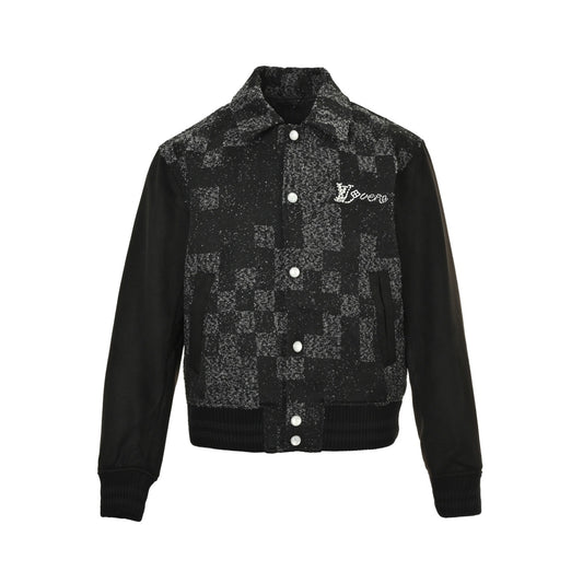 Louis Vuitton Fei Dong series pearl hot diamond mosaic baseball jacket