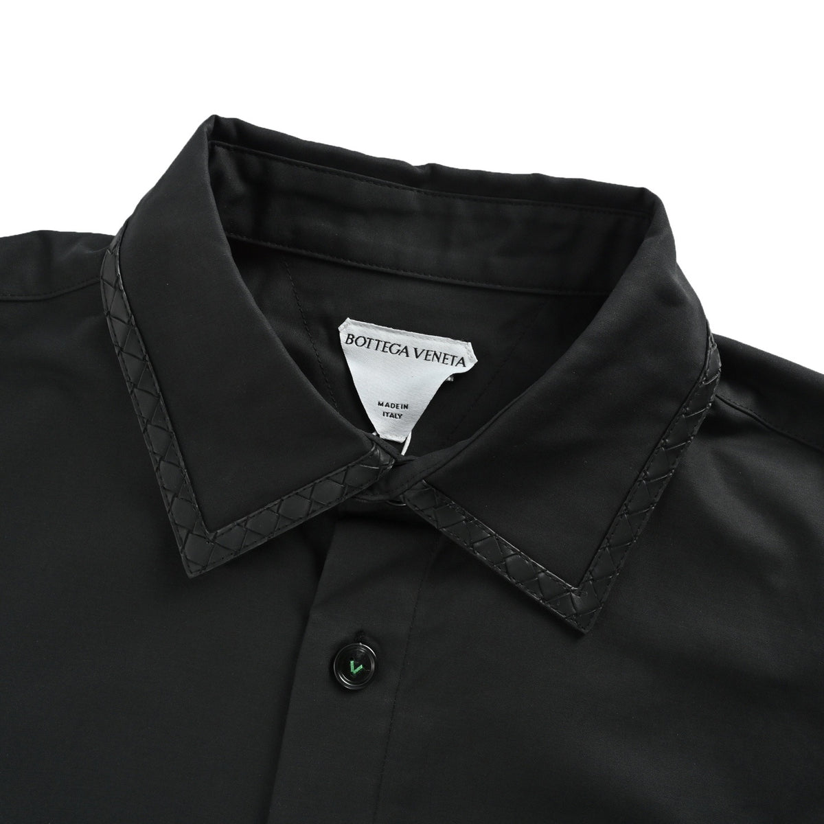 BOTTEGA VENETA BV small label woven leather collar jacket