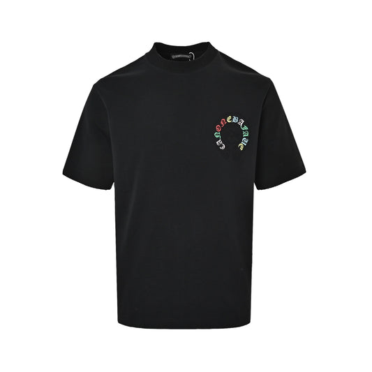 Chrome Hearts colorful horseshoe patch embroidered short sleeves