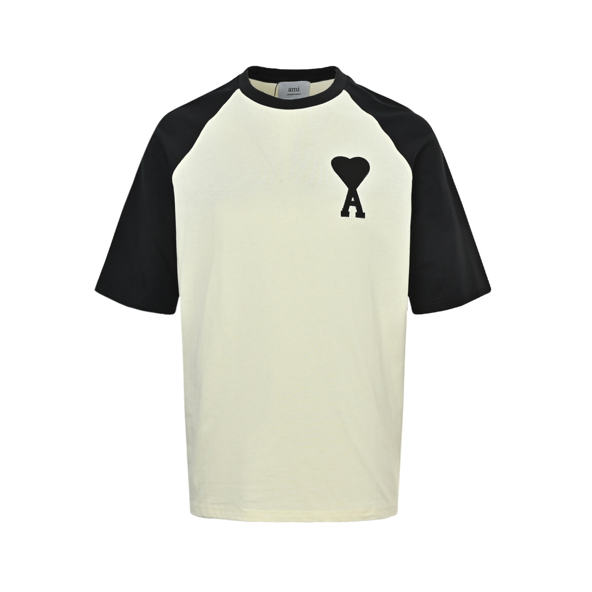 Ami Paris 26ss contrasting color patchwork short sleeves