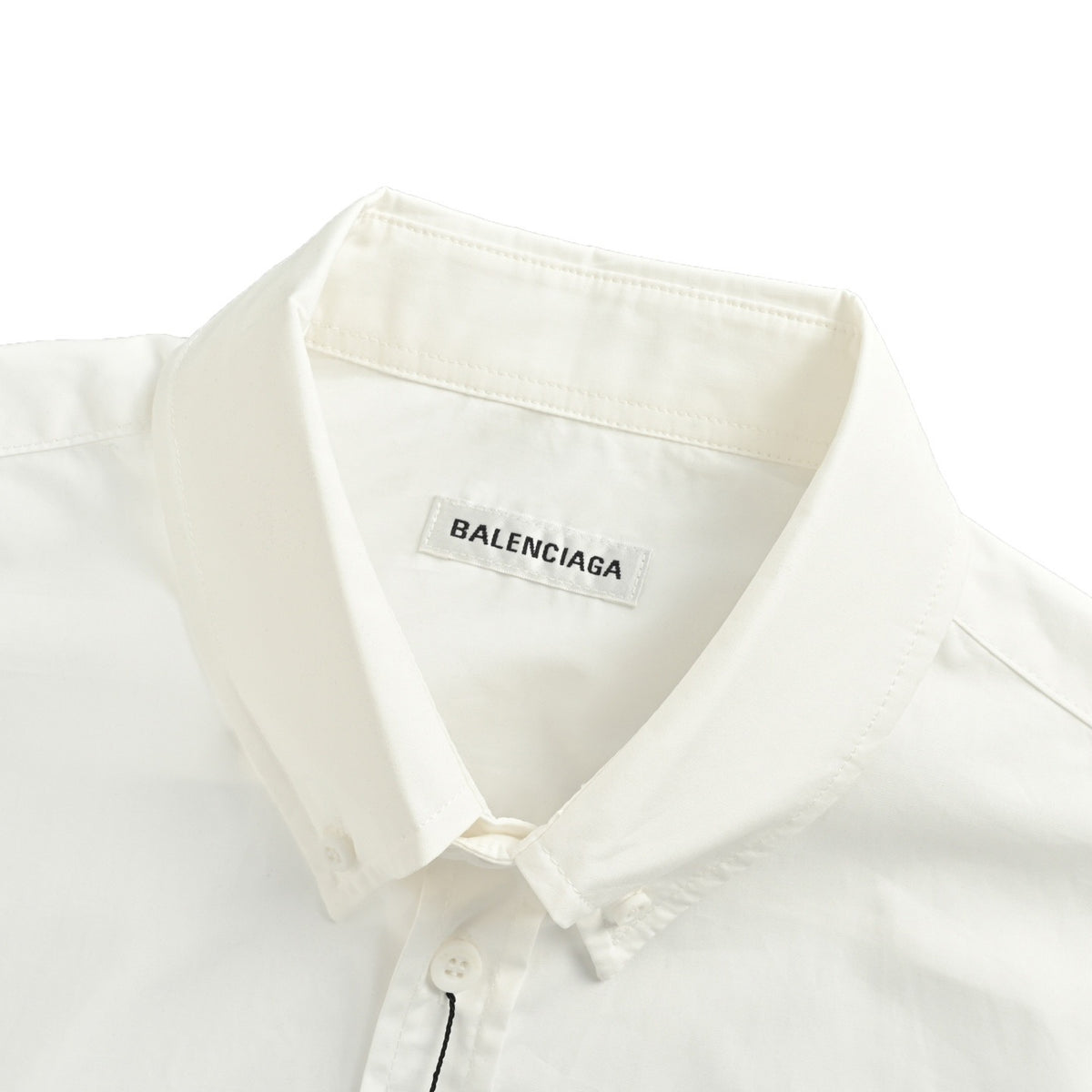 Balenciaga 25ss red tape back short-sleeved shirt