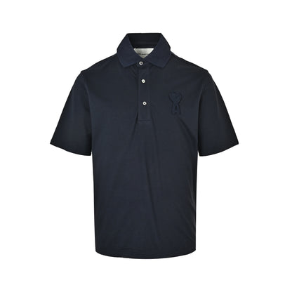 Ami Paris Crochet Heart Polo Short Sleeve