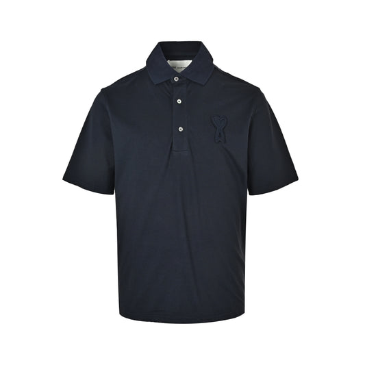 Ami Paris Crochet Heart Polo Short Sleeve