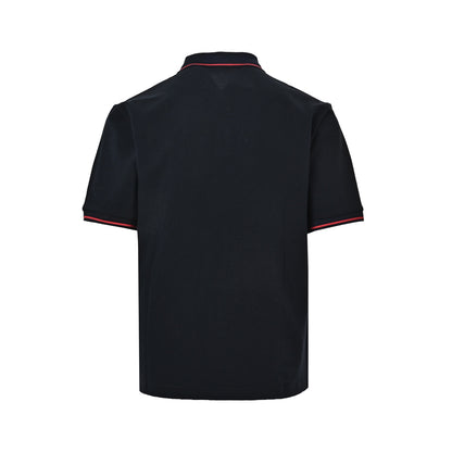 Moncler/Muzzled Chest Logo patch embroidered Polo short sleeves