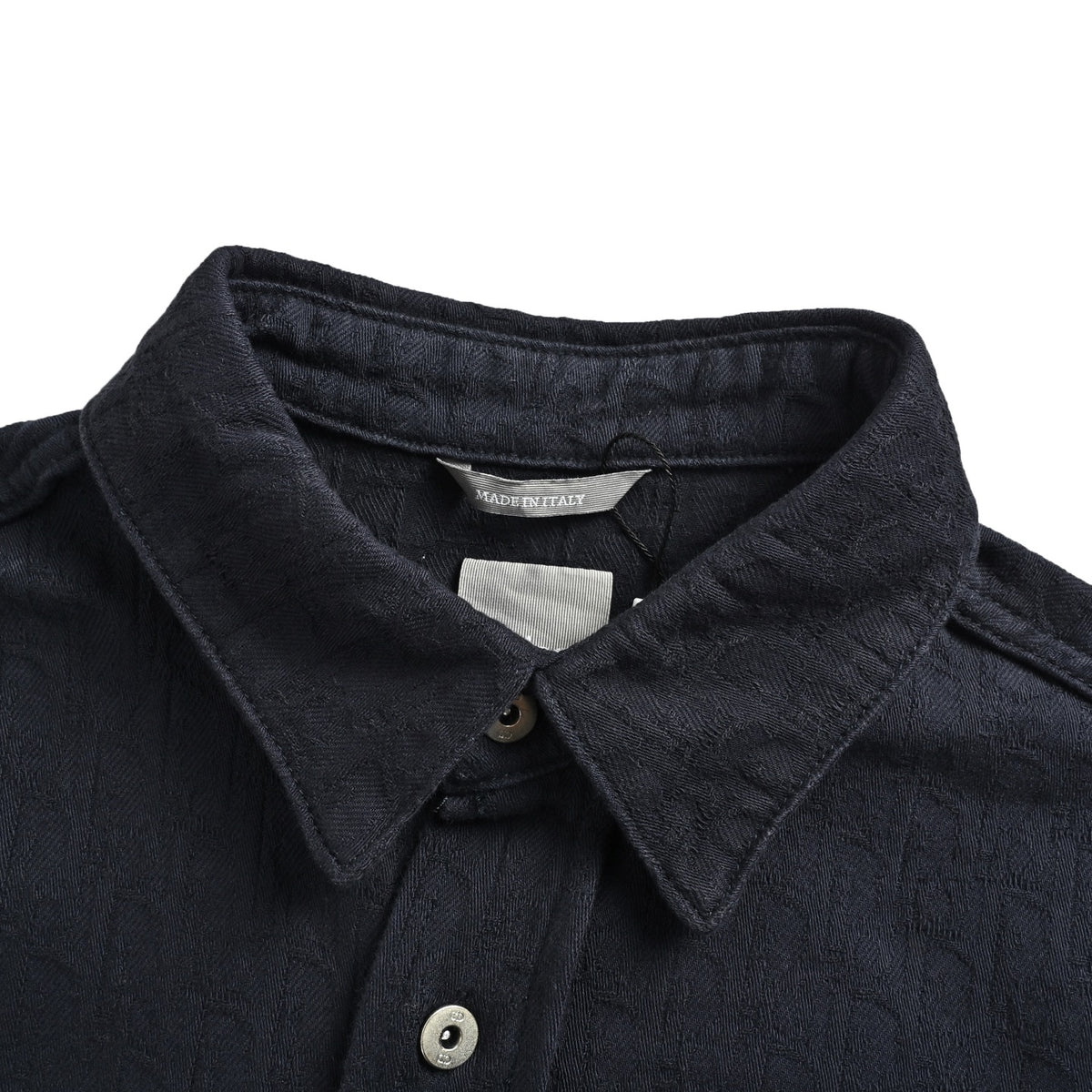 Dior dark pattern all-over denim long-sleeved shirt