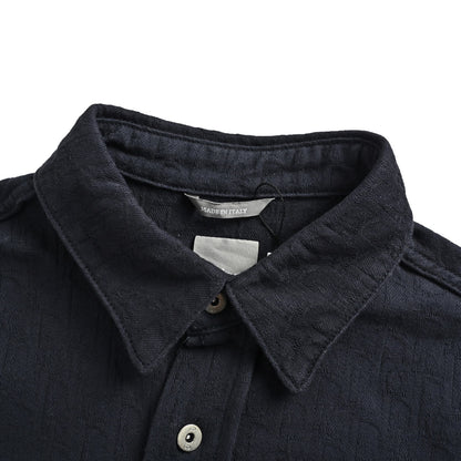Dior dark pattern all-over denim long-sleeved shirt