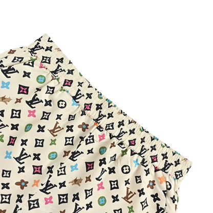 LouisVuitton/Louis Vuitton collaboration printed mulberry silk shorts