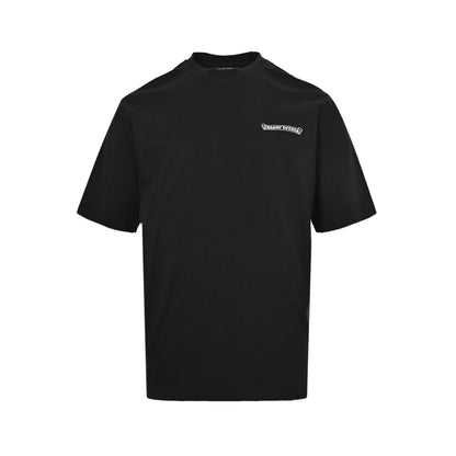 Chrome Hearts/Chrome Heart short sleeves with yellow Sanskrit graffiti letters on the back