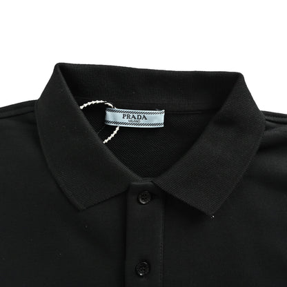 Prada 25Fw towel embroidered logo lapel sweatshirt