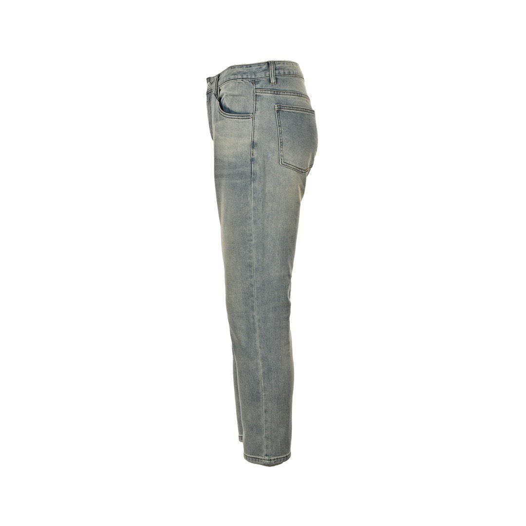 Burberry back pocket TB war horse embroidered jeans