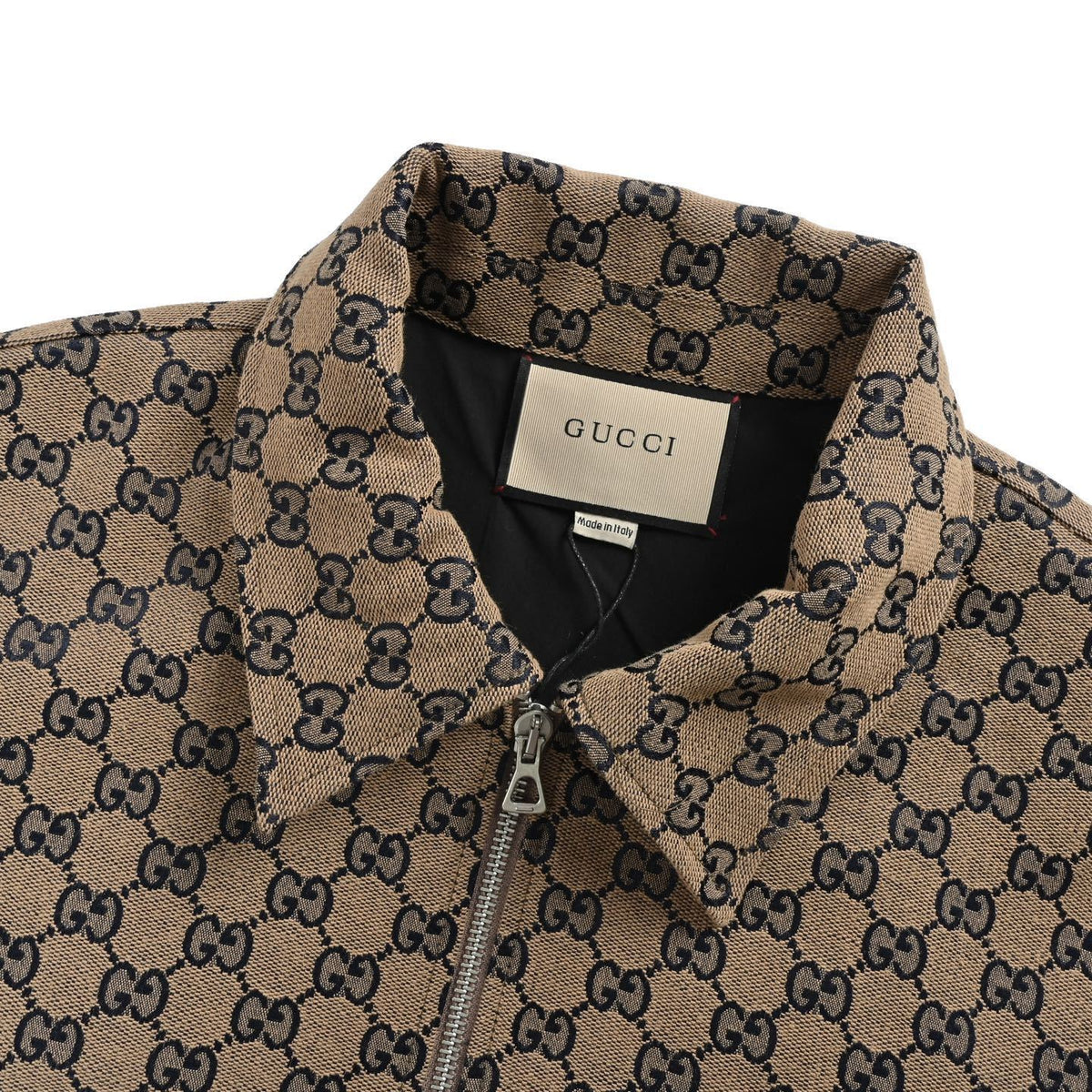 Gucci GG old flower all over printed jacquard zipper jacket