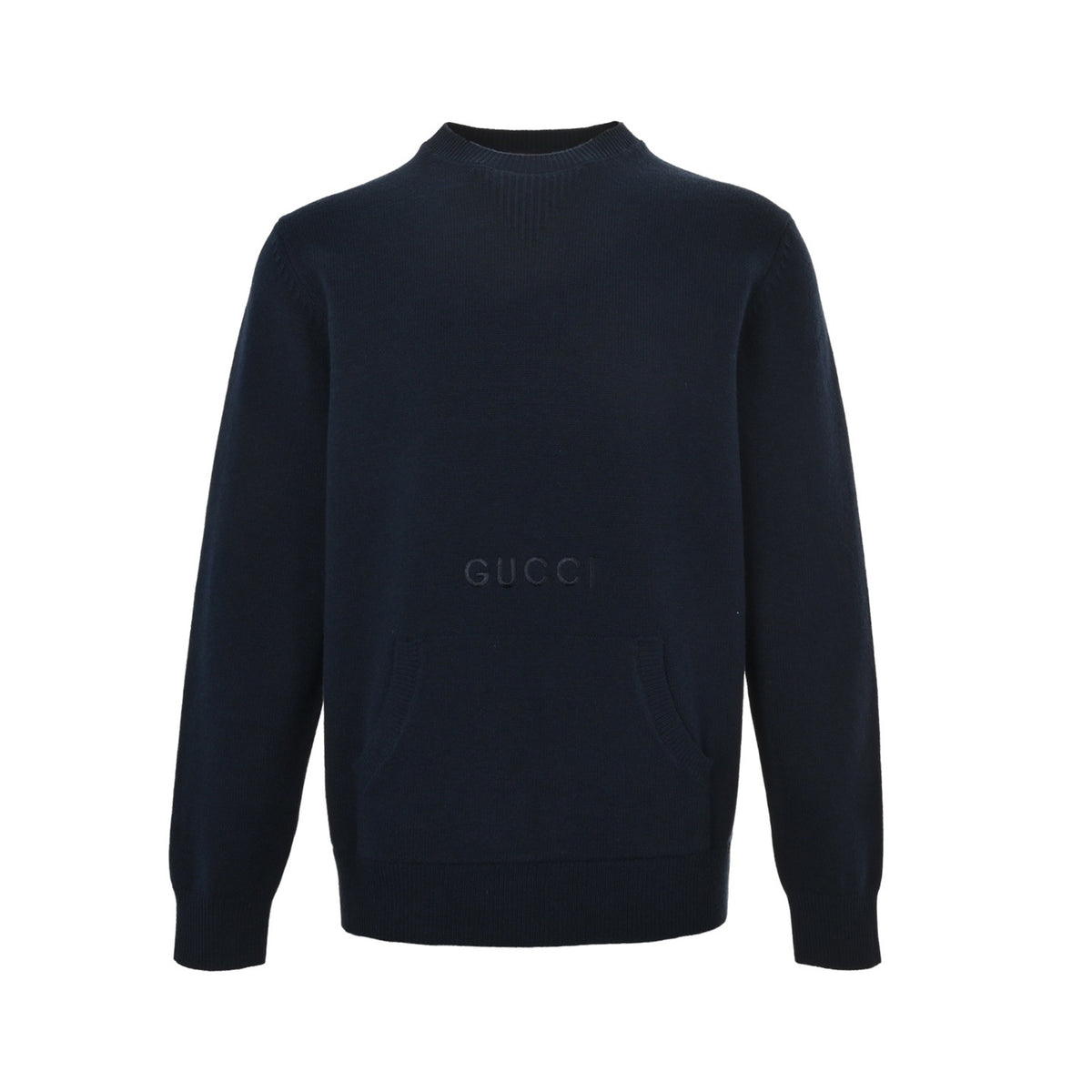 Gucci kangaroo pocket logo embroidered sweater