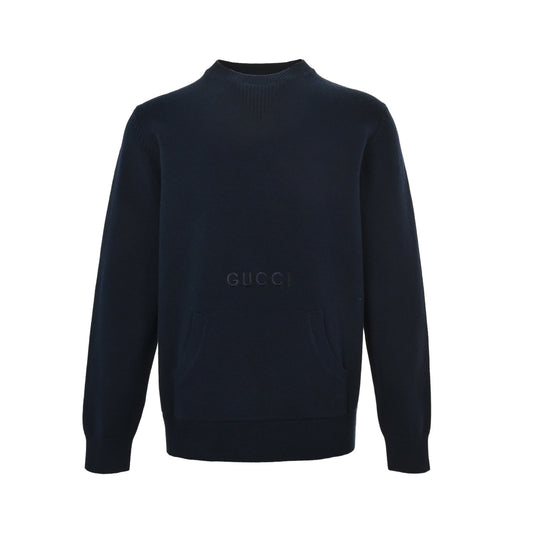 Gucci kangaroo pocket logo embroidered sweater