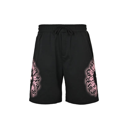 Chrome Hearte/Chrome Heart ghost splash pink printed shorts