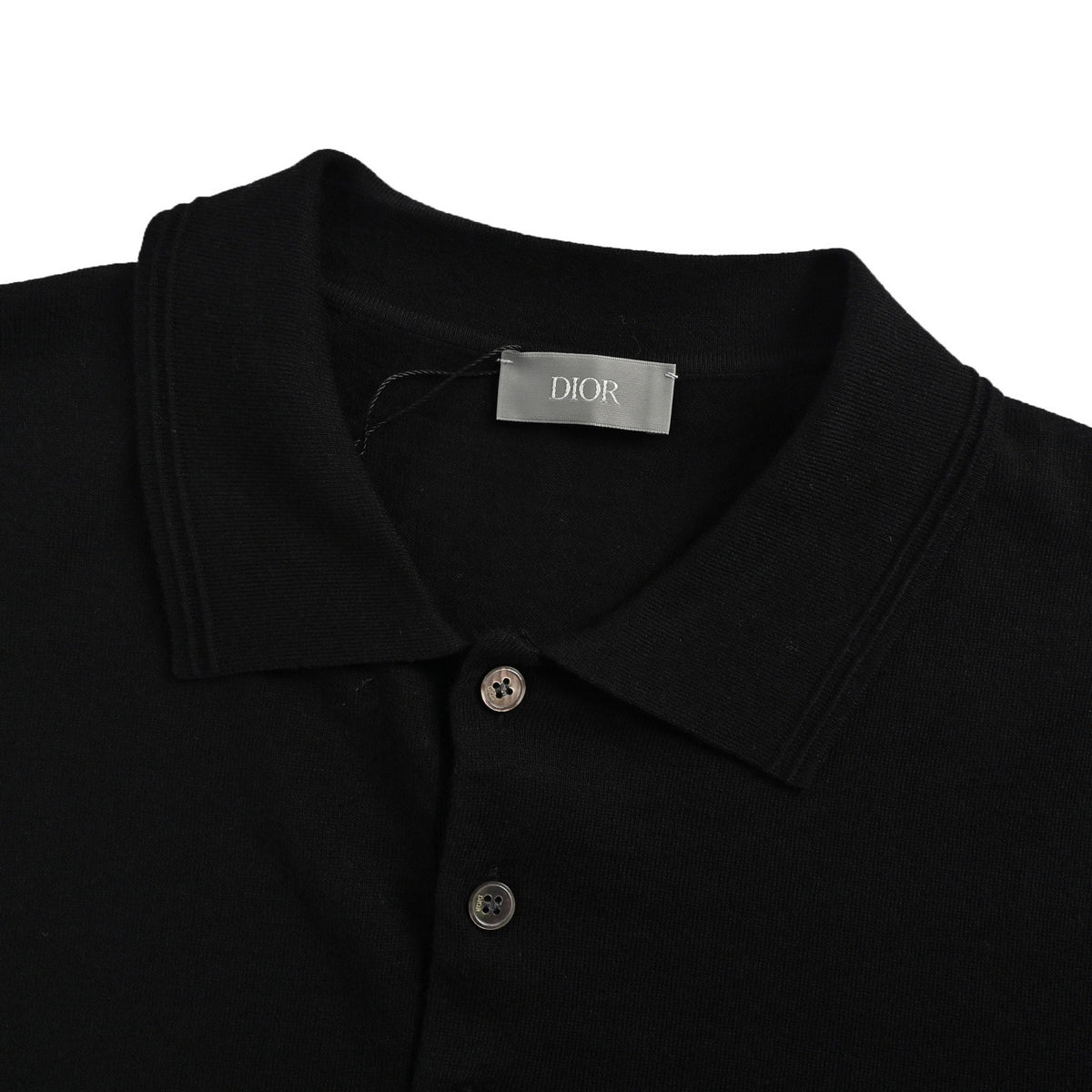 Dior 25ss signature letter embroidered knitted Polo short sleeves