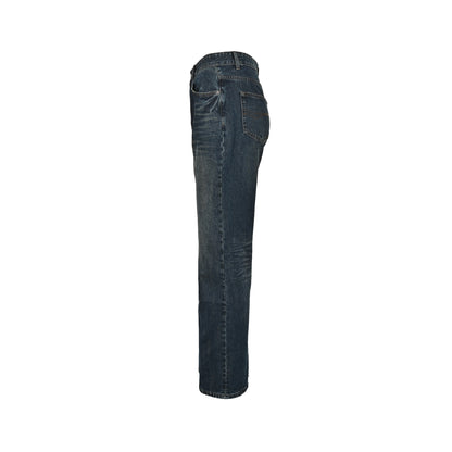 Balenciaga 25ss retro washed blue slightly flared jeans