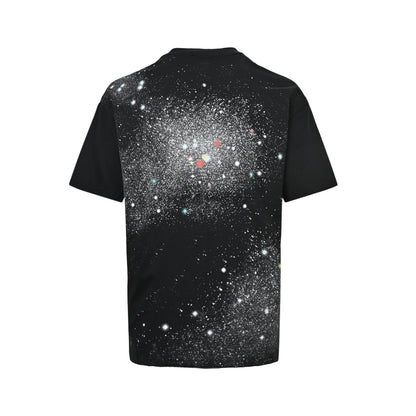 Balmain 26ss cosmic starry sky graffiti short sleeves
